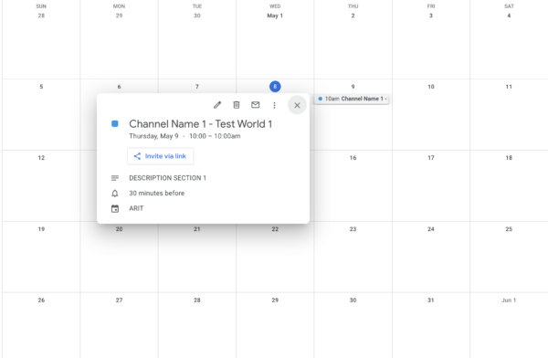 Calendar Event Creation Through Google Excel Sheet - Template - Image 2